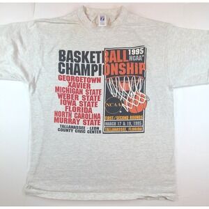 Vintage 1995 NCAA Basketball Championship Logo 7 Shirt Mens XL Heather Gray